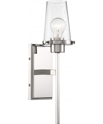 Nuvo Lighting 60/6678 Rector 1 Light Wall Sconce Polished Nickel