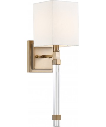 Nuvo Lighting 60/6681 Tompson 1 Light Wall Sconce Burnished Brass