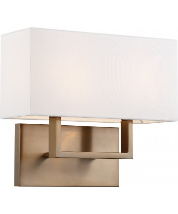 Nuvo Lighting 60/6717 Tribeca 2 Light Vanity Burnished Brass Finish