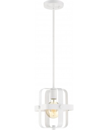 Nuvo Lighting 60/6721 Prana 1 Light Mini Pendant Fixture White Finish