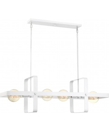 Nuvo Lighting 60/6725 Prana 4 Light Island Pendant Fixture White