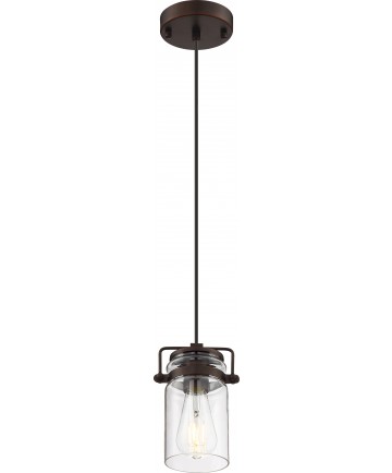 Nuvo Lighting 60/6731 Antebellum 1 Light Mini Pendant Fixture Mahogany