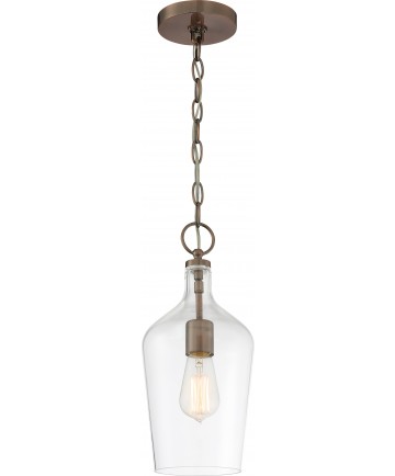 Nuvo Lighting 60/6748 Hartley 1 Light Pendant Fixture Antique Copper
