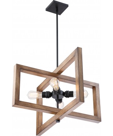 Nuvo Lighting 60/6825 Nuvo Beacon 4 Light Large Pendant Fixture Black