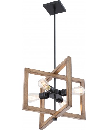 Nuvo Lighting 60/6827 Nuvo Beacon 4 Light Small Pendant Fixture Black