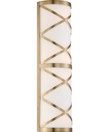 Nuvo Lighting 60/6844 Sylph 4 Light Vanity Burnished Brass Finish with