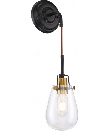 Nuvo Lighting 60/6851 Toleo 1 Light Wall Sconce Black Finish with
