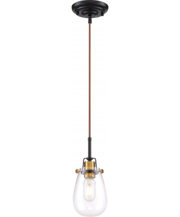 Nuvo Lighting 60/6852 Toleo 1 Light Mini Pendant Fixture Black Finish