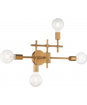 Nuvo Lighting 60/6871 Delphi 4 Light Vanity Aged Gold Finish