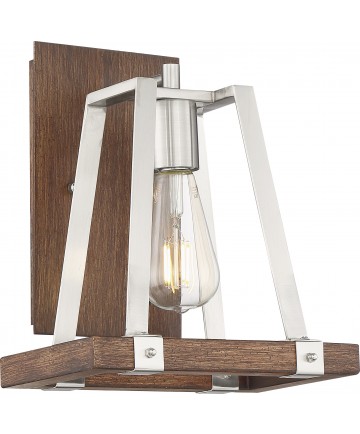 Nuvo Lighting 60/6881 Outrigger 1 Light Wall Sconce Brushed Nickel and