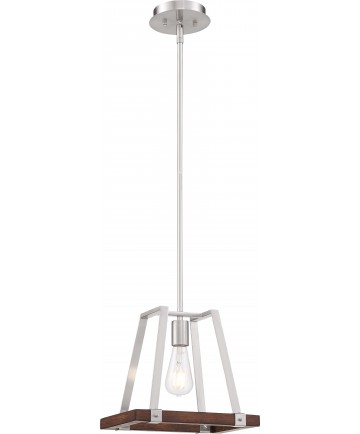 Nuvo Lighting 60/6882 Outrigger 1 Light Mini Pendant Fixture Brushed