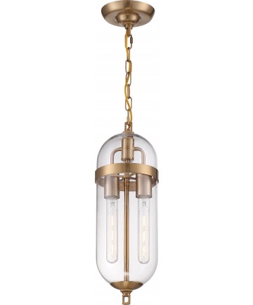 Nuvo Lighting 60/6912 Fathom 2 Light Pendant Fixture Vintage Brass