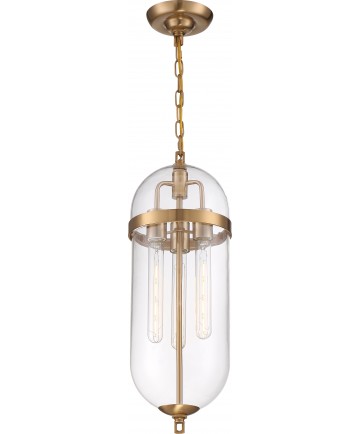 Nuvo Lighting 60/6913 Fathom 3 Light Pendant Fixture Natural Brass