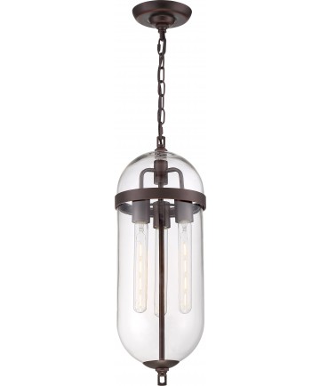 Nuvo Lighting 60/6923 Fathom 3 Light Pendant Fixture Mahogany Bronze