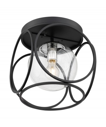Nuvo Lighting 60/6936 Aurora 1 Light Flush Mount Fixture Black and
