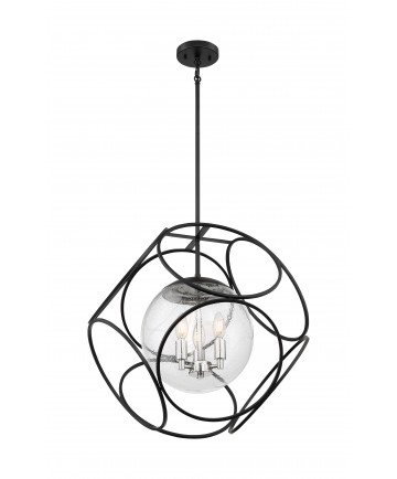 Nuvo Lighting 60/6937 Aurora 3 Light Pendant Fixture Black and