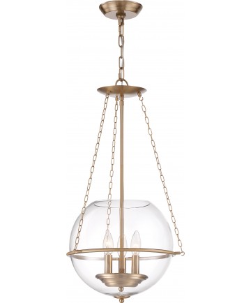 Nuvo Lighting 60/6942 Odyssey 3 Light Pendant Fixture Vintage Brass