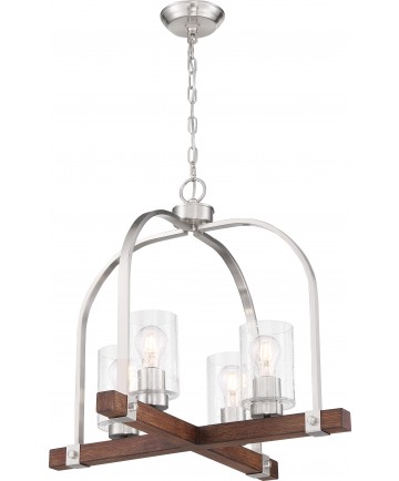 Nuvo Lighting 60/6966 Arabel 4 Light Chandelier Brushed Nickel and