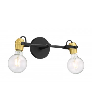 Nuvo Lighting 60/6982 Mantra 2 Light Vanity Fixture Black Finish with