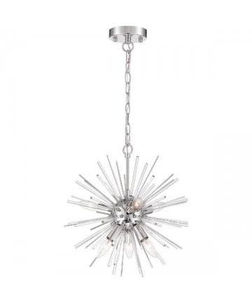 Nuvo Lighting 60/6991 Cirrus 6 Light Chandelier Polished Nickel Finish