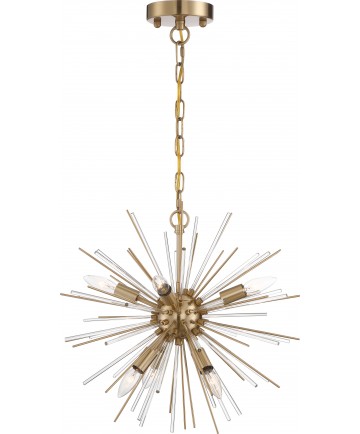 Nuvo Lighting 60/6992 Cirrus 6 Light Chandelier Vintage Brass Finish