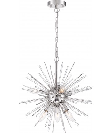 Nuvo Lighting 60/6993 Cirrus 8 Light Chandelier Polished Nickel Finish