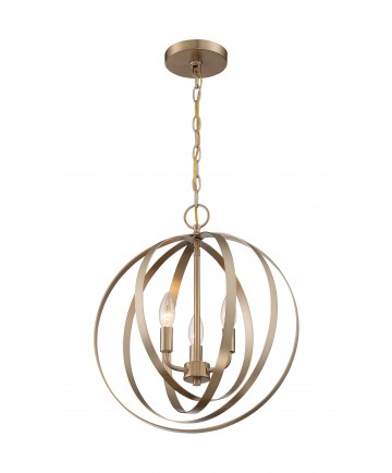 Nuvo Lighting 60/7057 Pendleton 3 Light Pendant Fixture Burnished