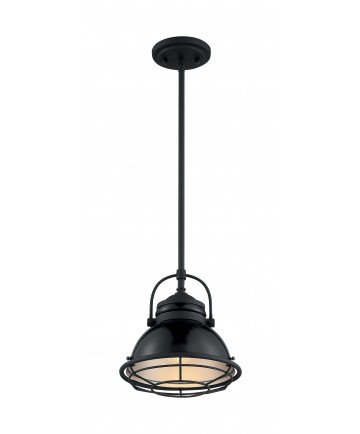 Nuvo Lighting 60/7063 Upton 1 Light Small Pendant Fixture Gloss Black