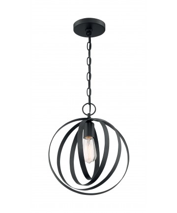 Nuvo Lighting 60/7066 Pendleton 1 Light Pendant Fixture Matte Black