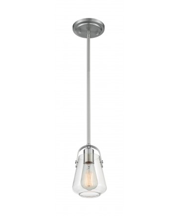 Nuvo Lighting 60/7116 Skybridge 1 Light Mini Pendant Fixture Brushed