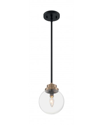 Nuvo Lighting 60/7121 Axis 1 Light Pendant Fixture Matte Black Finish