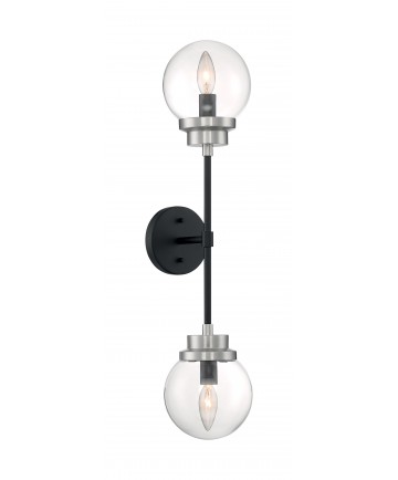 Nuvo Lighting 60/7132 Axis 2 Light Wall Sconce Fixture Matte Black