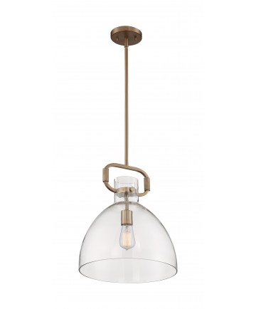 Nuvo Lighting 60/7142 Teresa 1 Light Bell Pendant Fixture Burnished