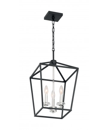 Nuvo Lighting 60/7145 Storyteller 3 Light Pendant Fixture Matte Black