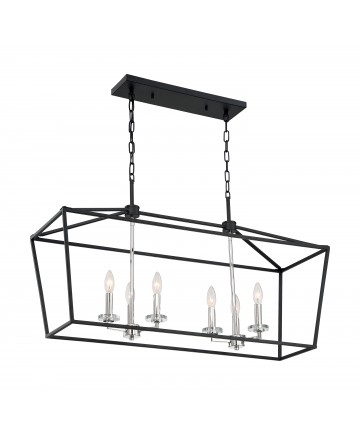 Nuvo Lighting 60/7146 Storyteller 6 Light Island Pendant Fixture Matte