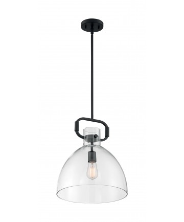 Nuvo Lighting 60/7152 Teresa 1 Light Bell Pendant Fixture Matte Black