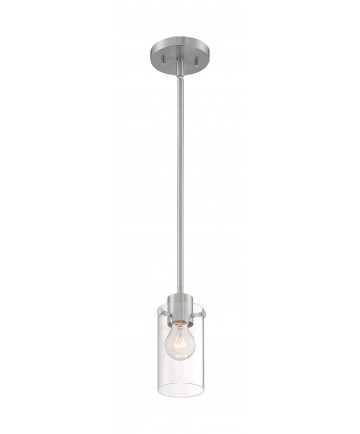 Nuvo Lighting 60/7170 Sommerset 1 Light Mini Pendant Fixture Brushed