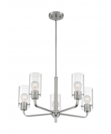 Nuvo Lighting 60/7175 Sommerset 5 Light Chandelier Fixture Brushed