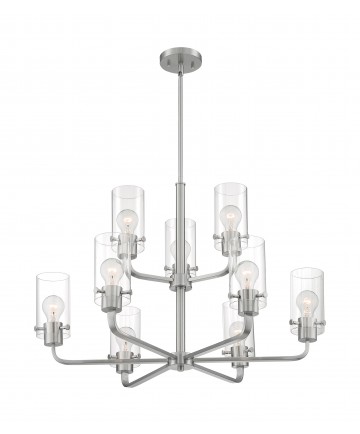 Nuvo Lighting 60/7179 Sommerset 9 Light Chandelier Fixture Brushed