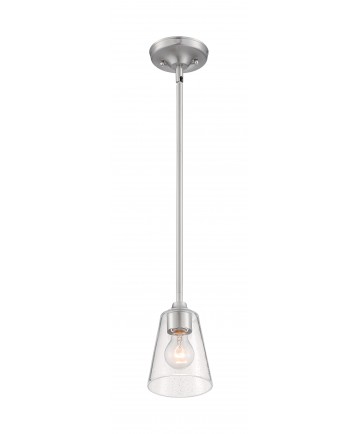 Nuvo Lighting 60/7180 Bransel 1 Light Mini Pendant Fixture Brushed