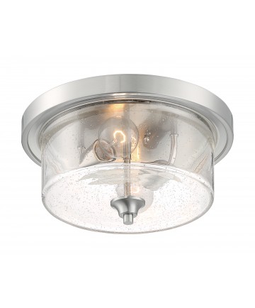 Nuvo Lighting 60/7190 Bransel 2 Light Flush Mount Fixture Brushed