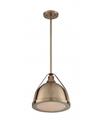Nuvo Lighting 60/7202 Barbett 1 Light Medium Pendant Fixture Burnished