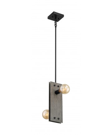 Nuvo Lighting 60/7232 Stella 2 Light Mini Pendant Fixture Driftwood