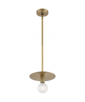 Nuvo Lighting 60/7242 Bizet 1 Light Mini Pendant Fixture Vintage Brass