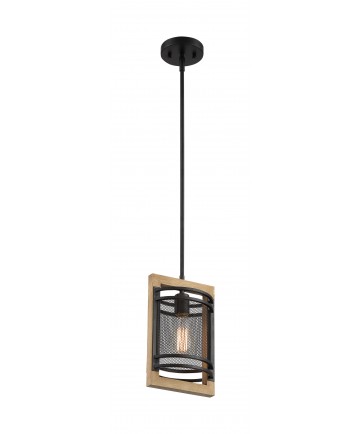 Nuvo Lighting 60/7262 Atelier 1 Light Mini Pendant Fixture Black and