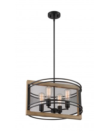 Nuvo Lighting 60/7264 Atelier 4 Light Pendant Fixture Black and