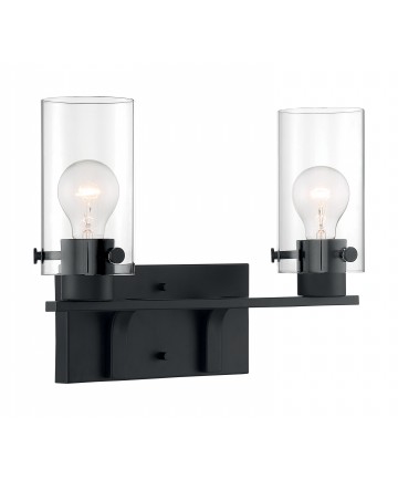 Nuvo Lighting 60/7272 Sommerset 2 Light Vanity Fixture Matte Black