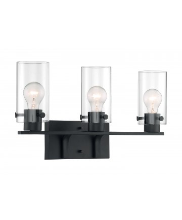 Nuvo Lighting 60/7273 Sommerset 3 Light Vanity Fixture Matte Black