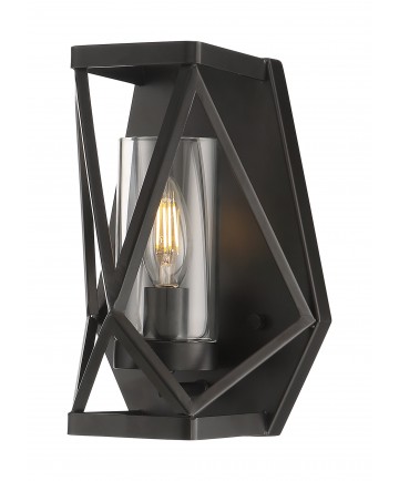 Nuvo Lighting 60/7301 Zemi 1 Light Wall Sconce Fixture Black Finish