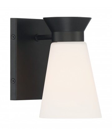 Nuvo Lighting 60/7311 Caleta 1 Light Wall Sconce Fixture Black Finish